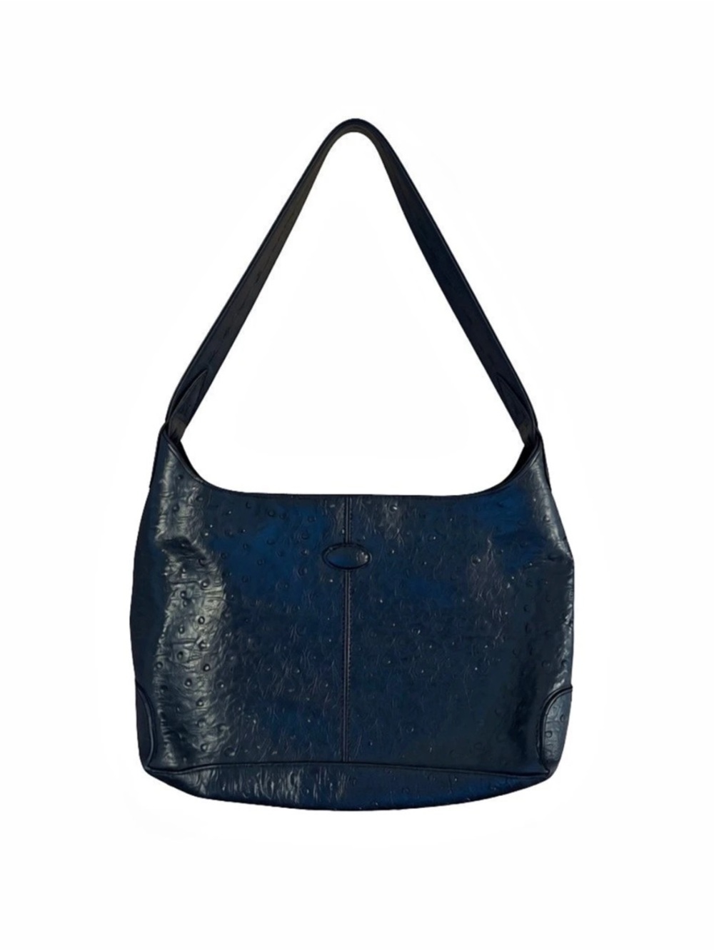 2000’s Danier 100% Leather Stamped Ostrich Shoulder Bag